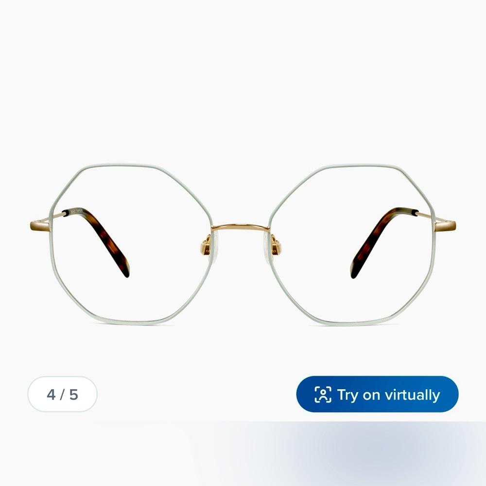Warby Parker Gold and Tortoiseshell Octagon Glasses